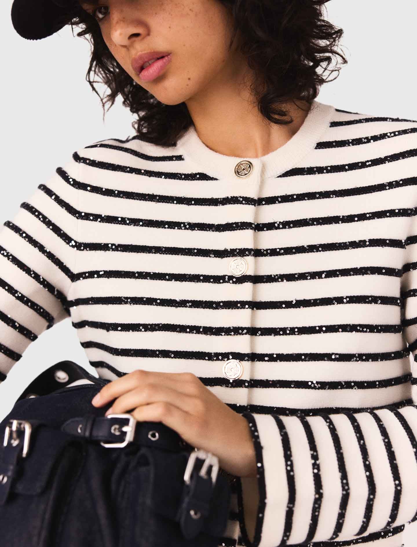 Cárdigan de rayas Maje