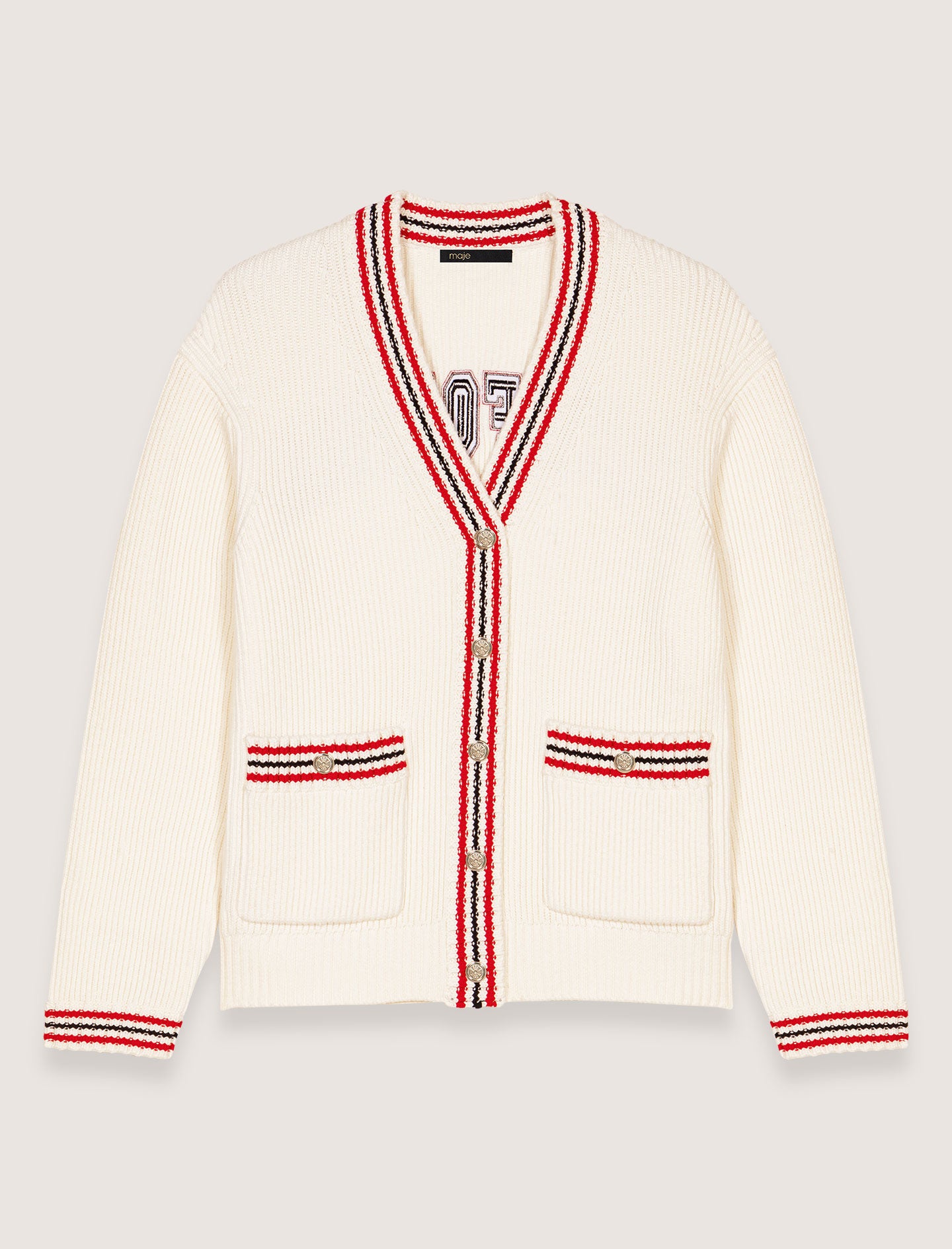 Cárdigan largo bordado