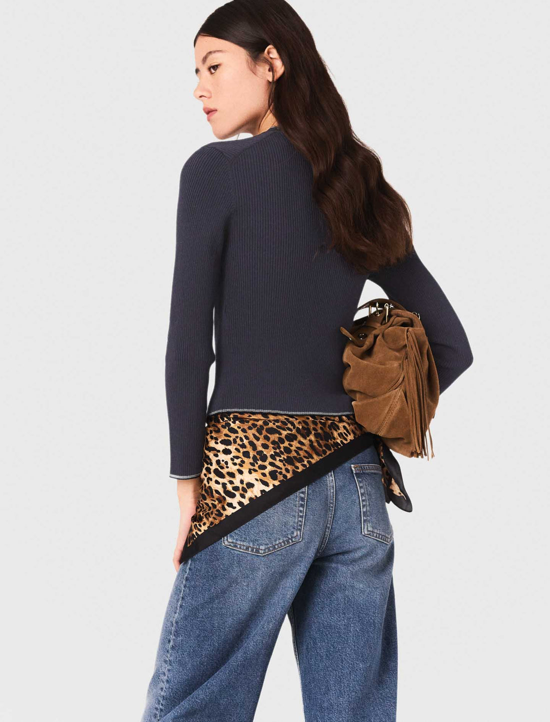 Cárdigan de punto de canalé