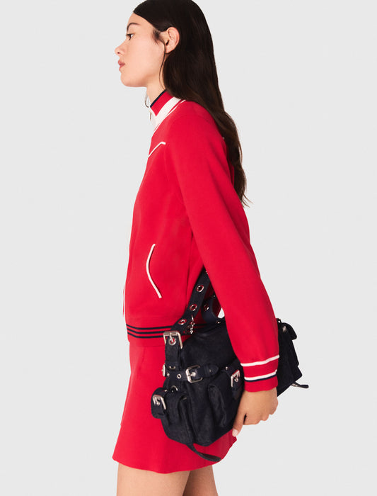 Cárdigan con cremallera y cintura