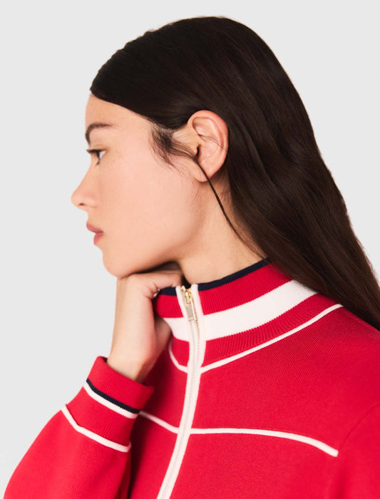 Cárdigan con cremallera y cintura