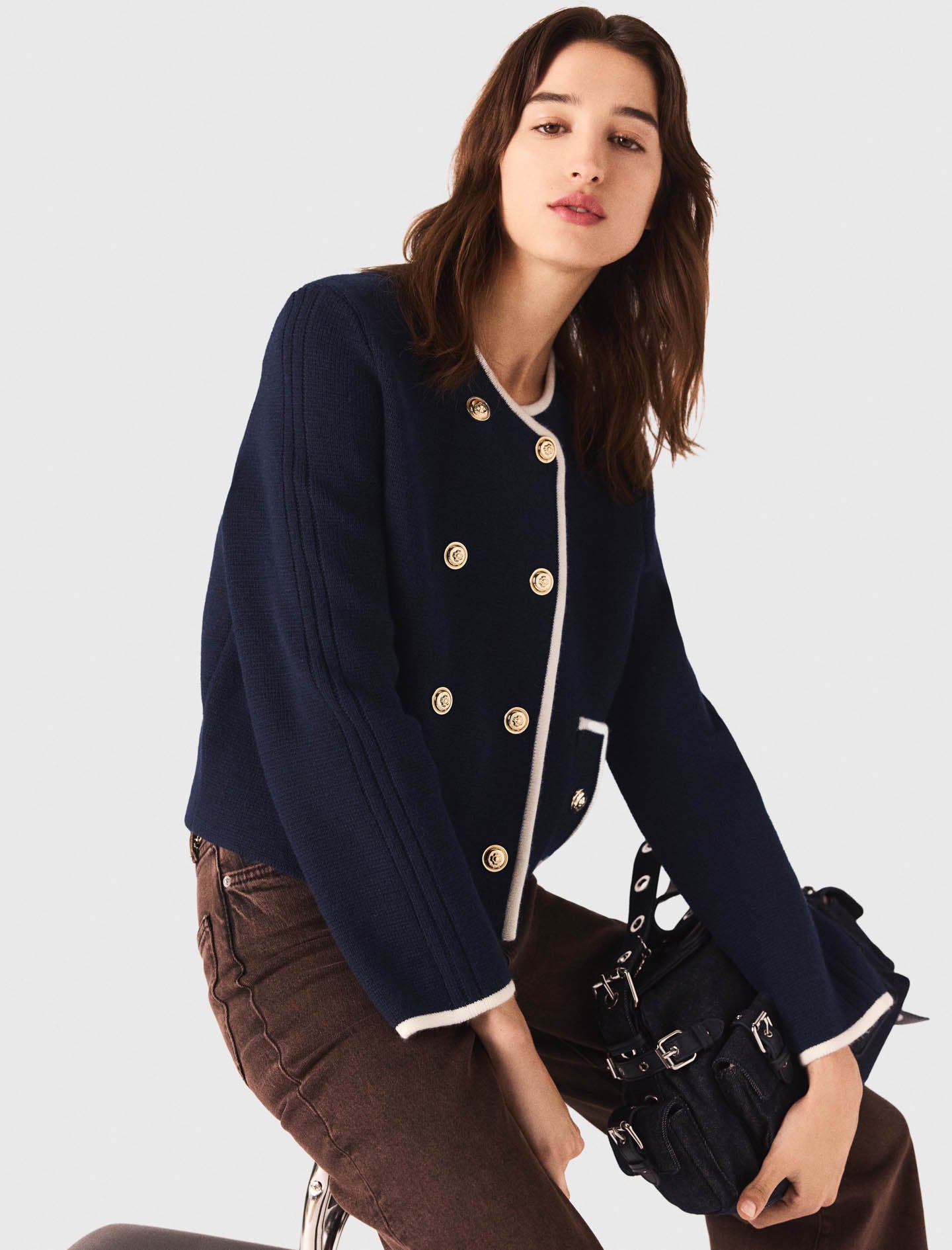 Chaqueta estructurada de punto