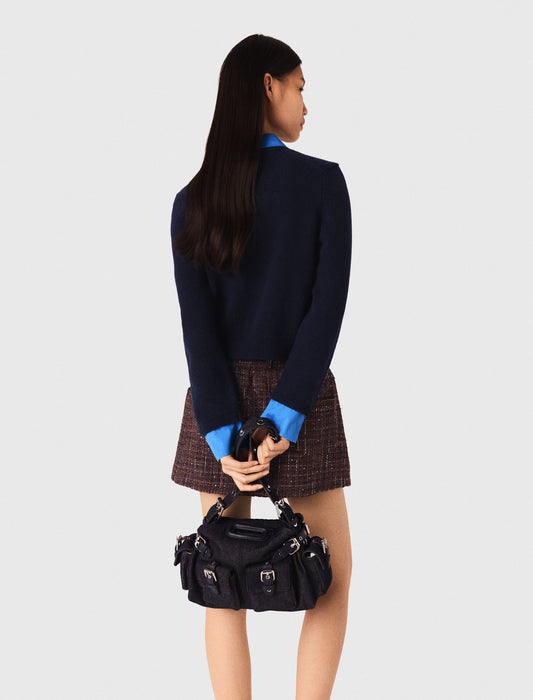 Cárdigan con detalles desmontables