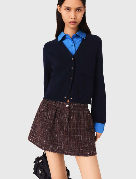 Cárdigan con detalles desmontables