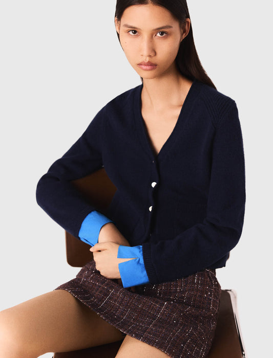 Cárdigan con detalles desmontables