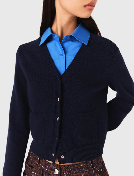 Cárdigan con detalles desmontables