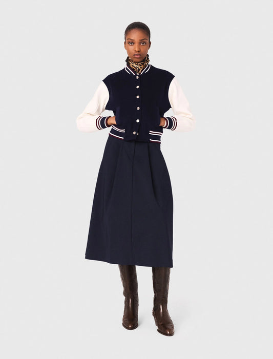 Bomber de tejido mixto