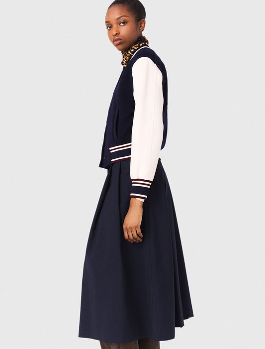 Bomber de tejido mixto