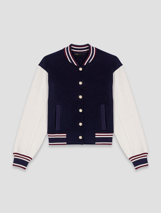 Bomber de tejido mixto