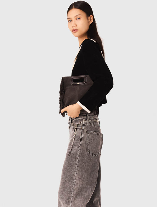 Cárdigan efecto terciopelo