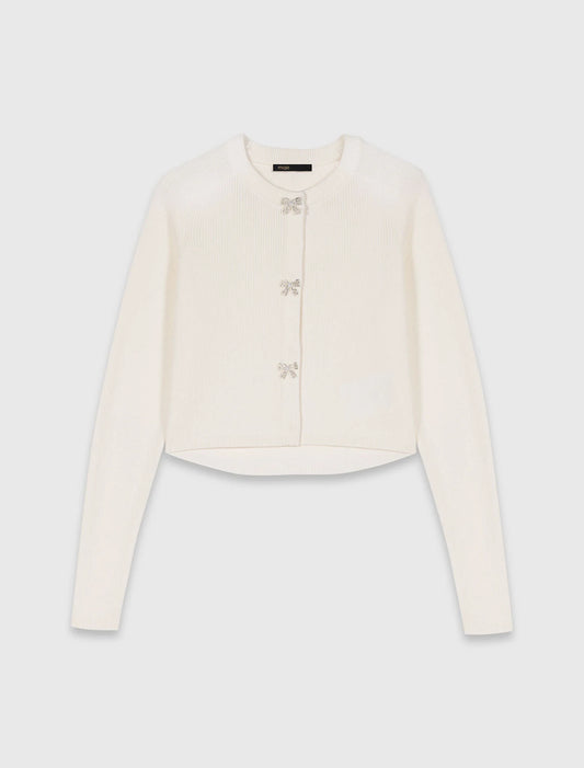 Cárdigan con botones lazo joya