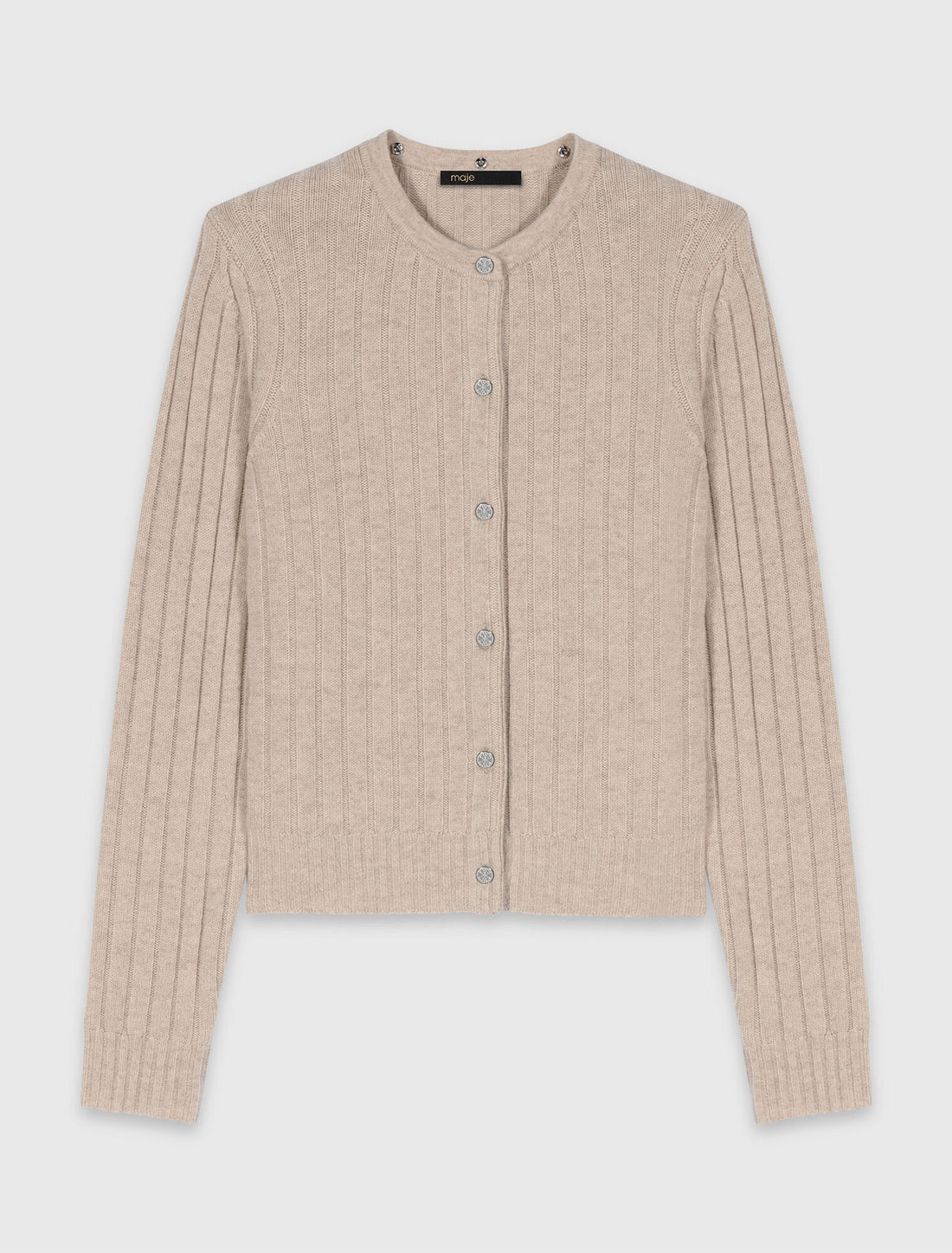 Cárdigan con cuello perlas quitapón