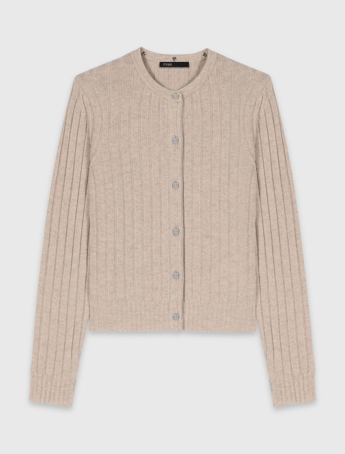 Cárdigan con cuello perlas quitapón