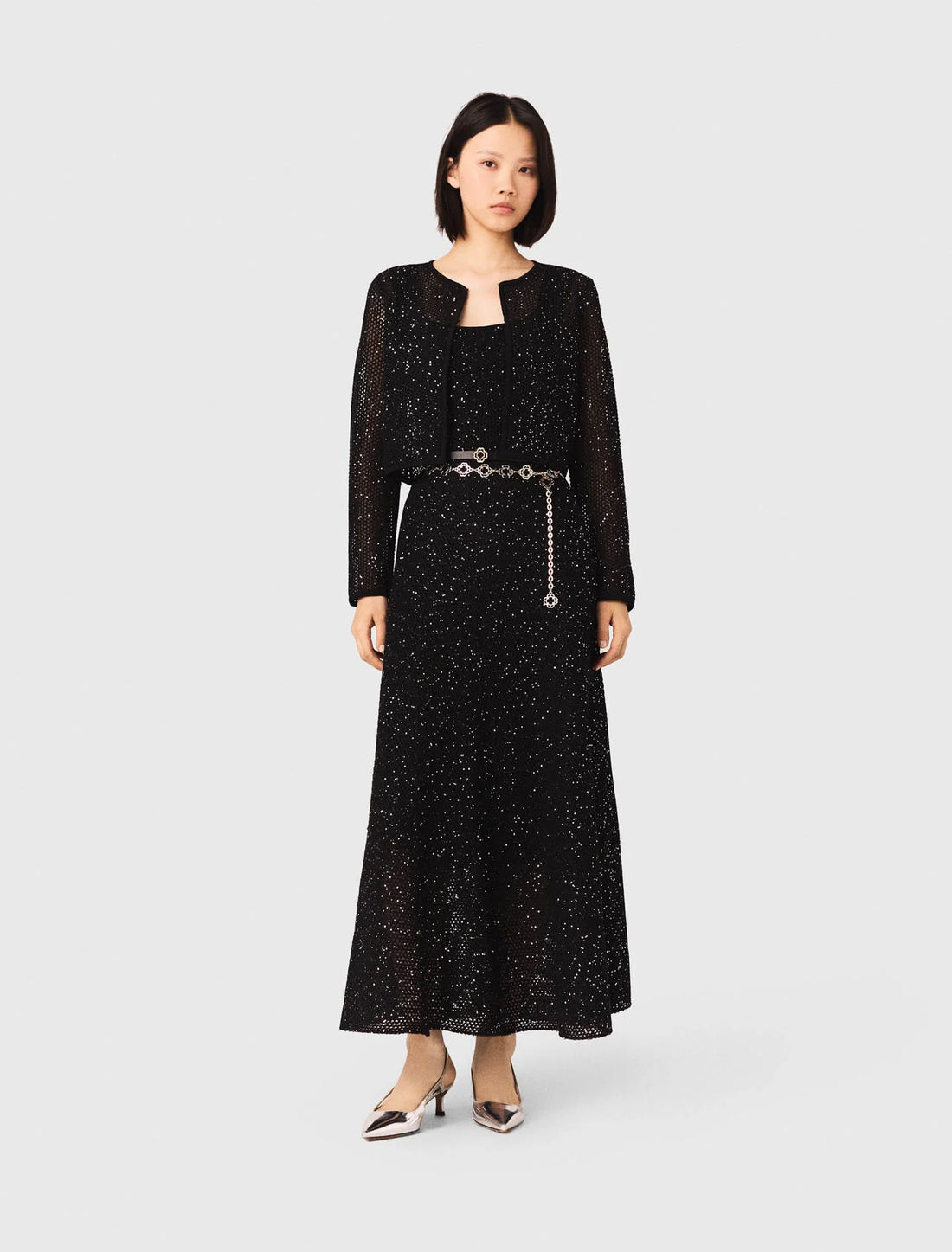 Cárdigan de punto con strass