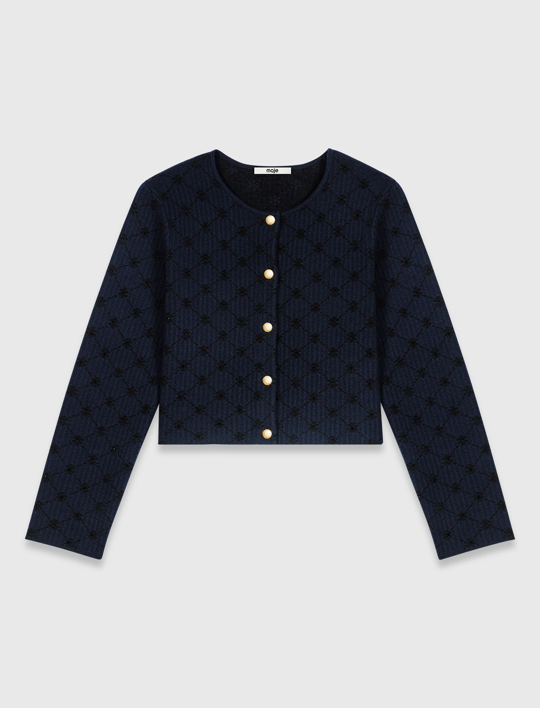 Cárdigan jacquard con lentejuelas