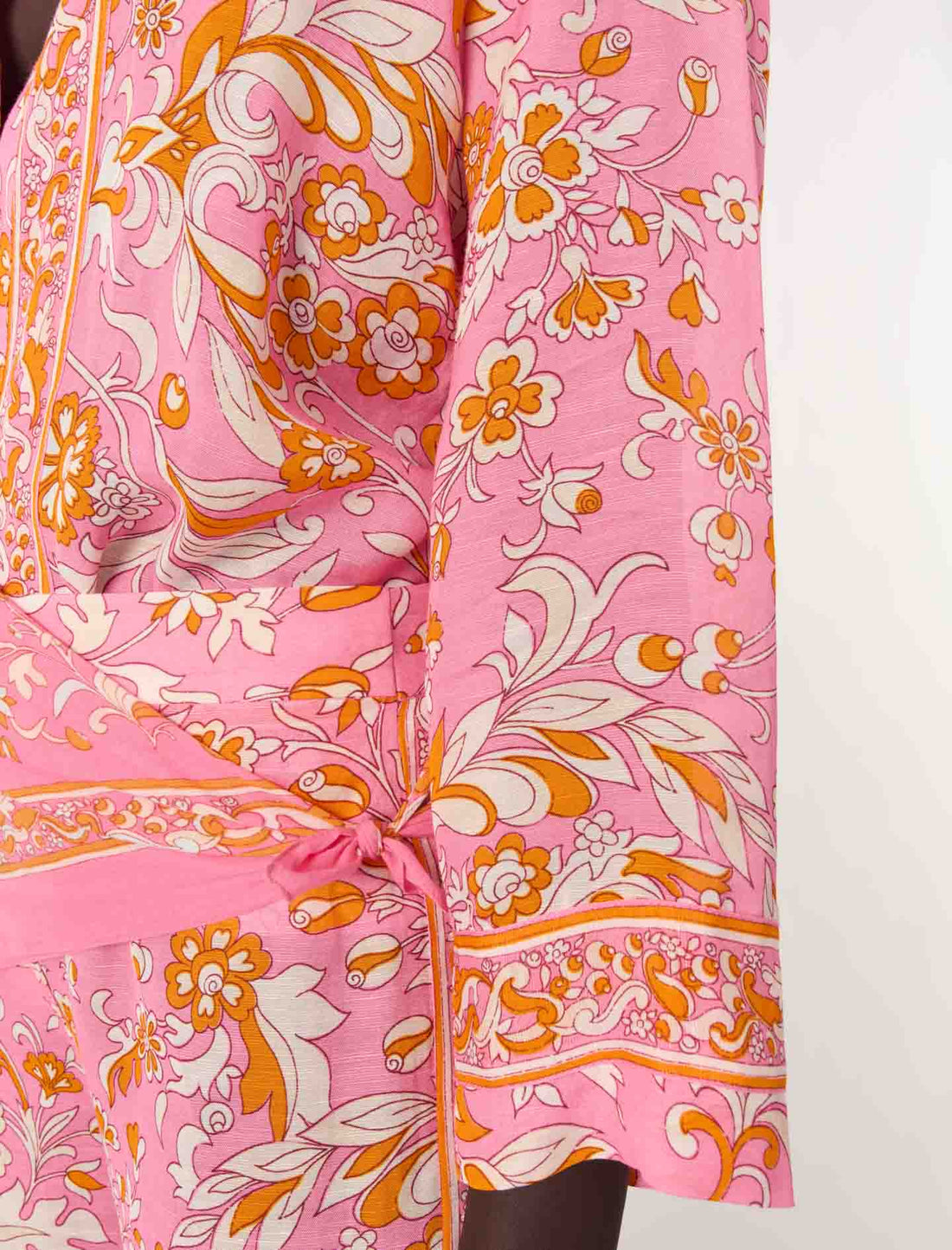 Camisa fluida de lino estampada