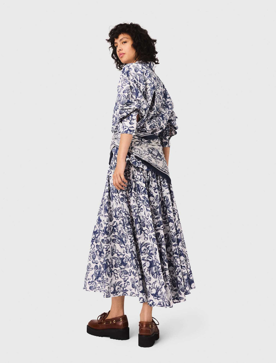 Camisa larga estampada