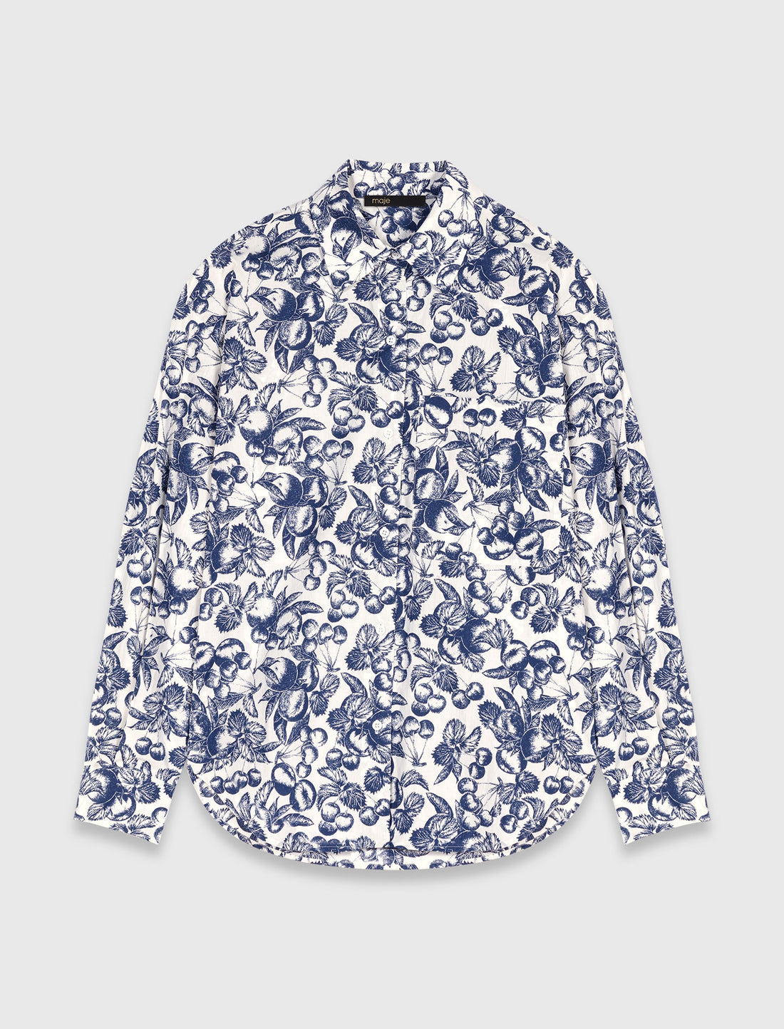 Camisa larga estampada