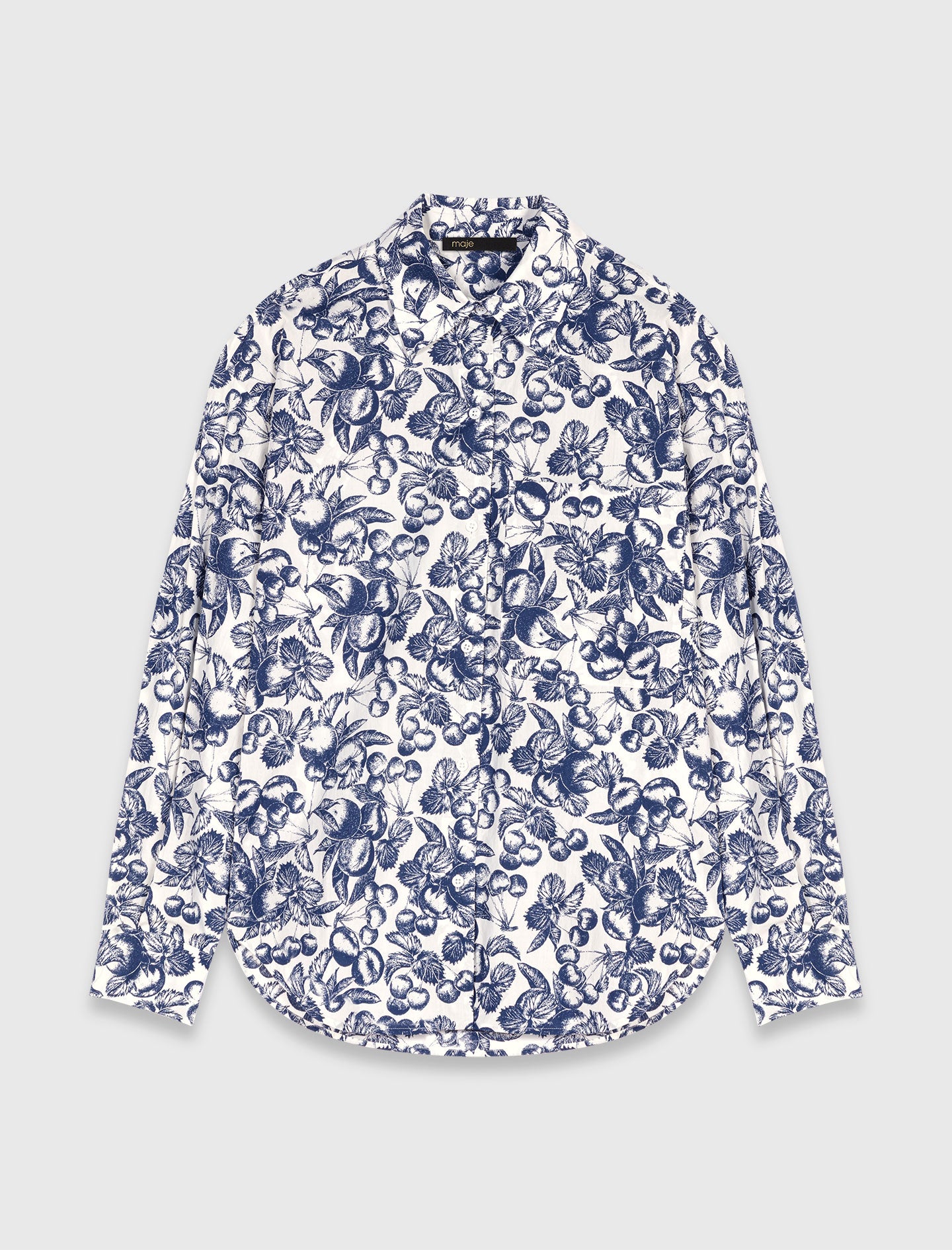 Camisa larga estampada