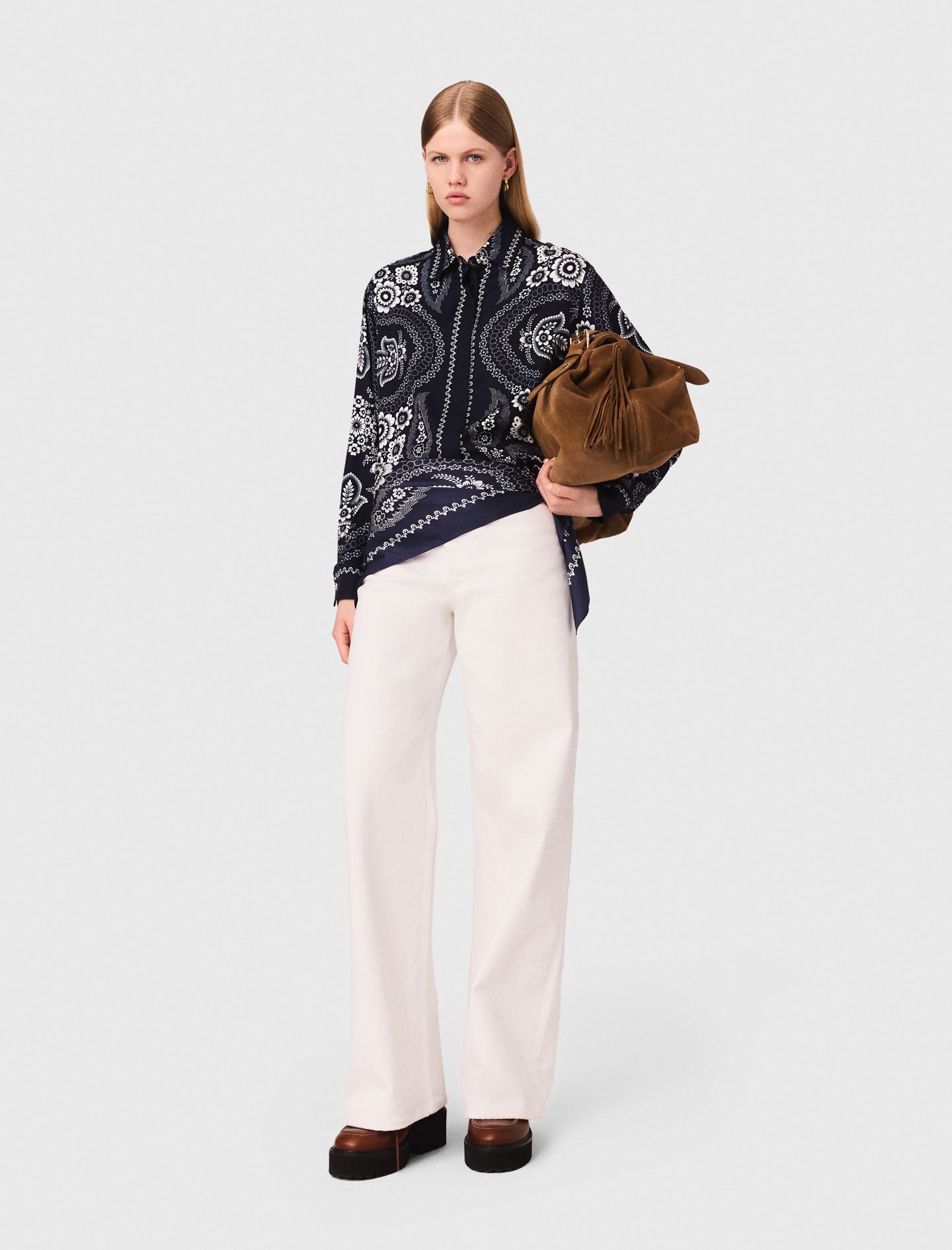 Camisa fluida estampada