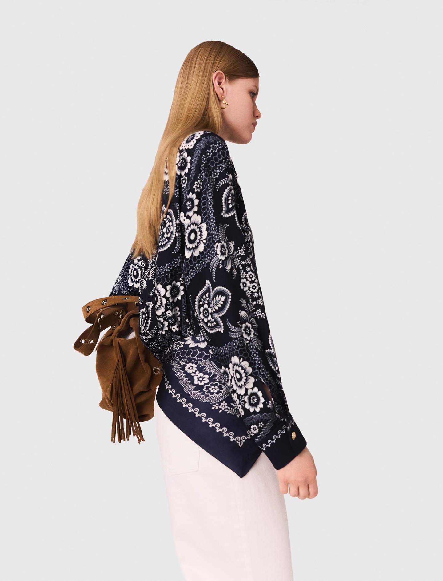 Camisa fluida estampada