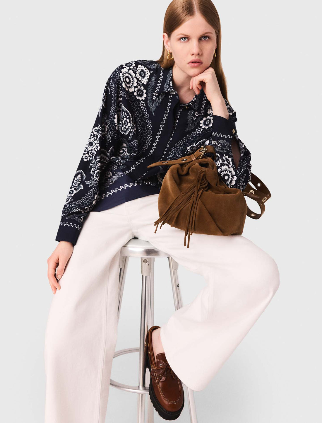 Camisa fluida estampada