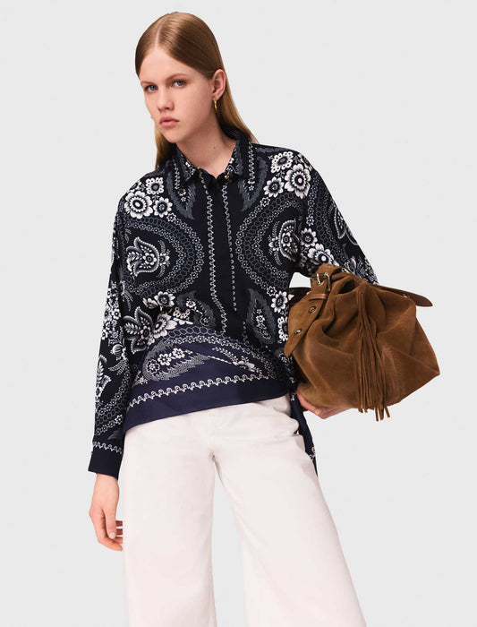 Camisa fluida estampada