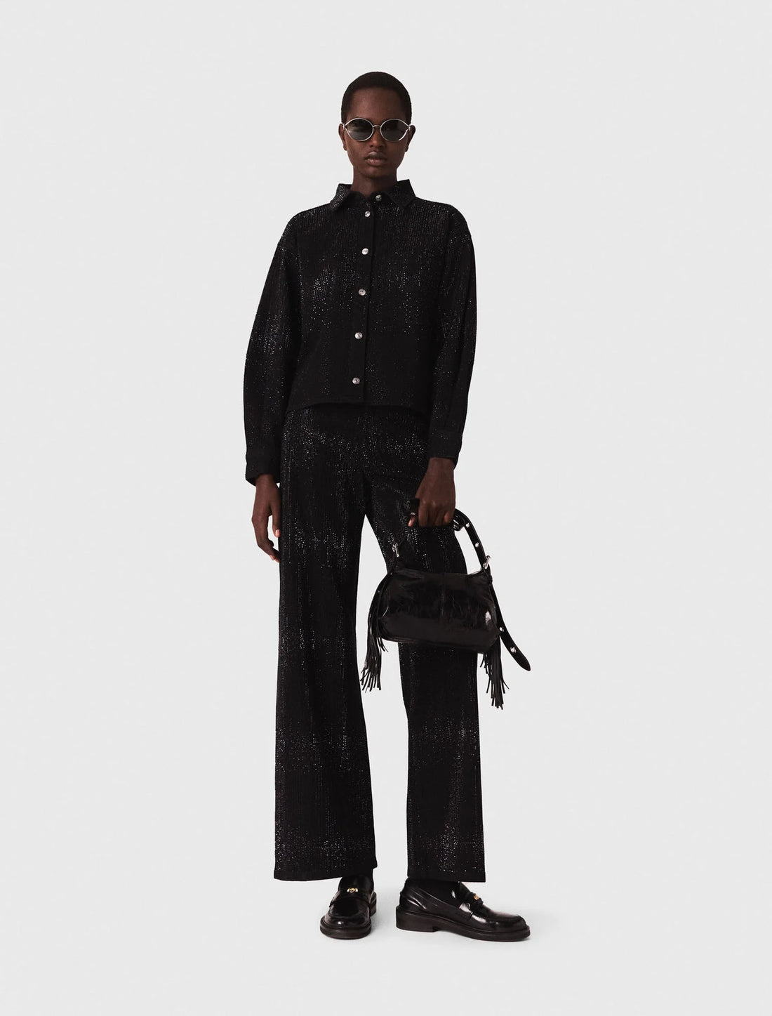 Camisa vaquera con pedrería