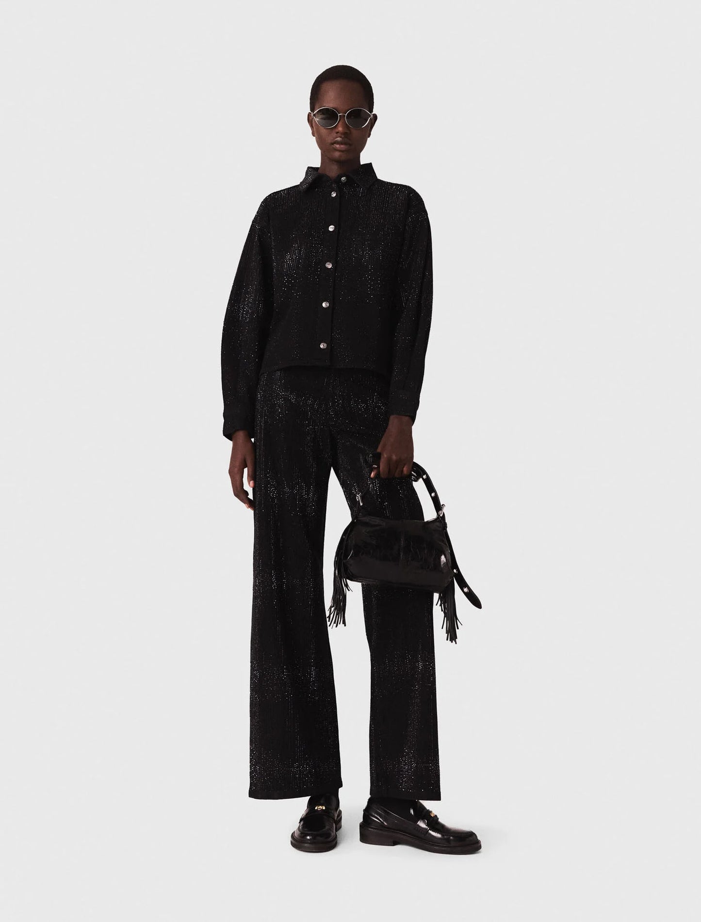 Camisa vaquera con pedrería