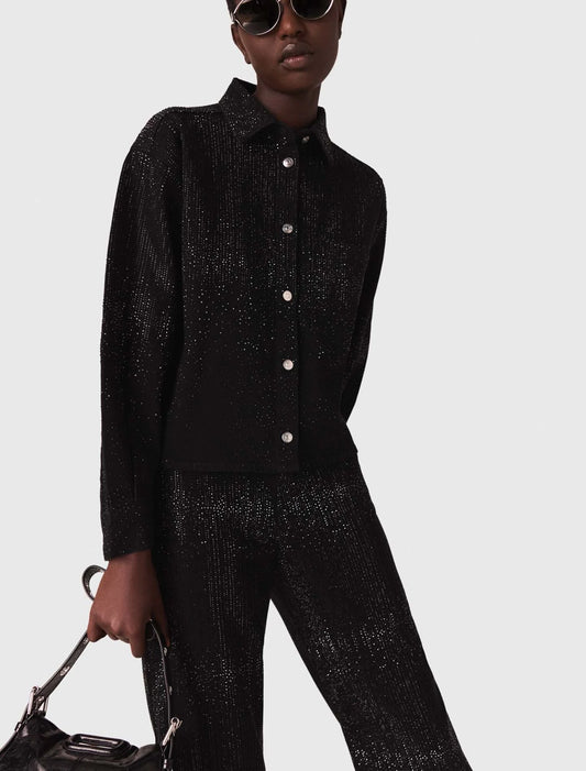 Camisa vaquera con pedrería