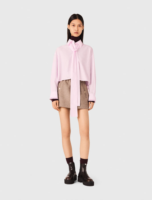 Camisa corta con lavallière