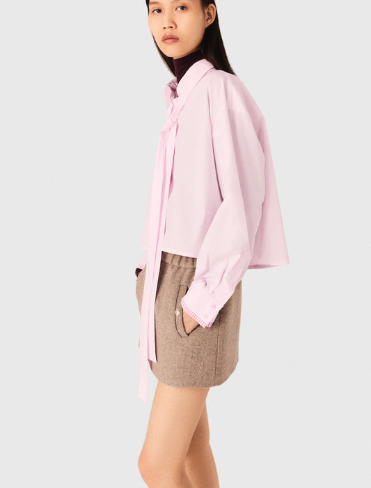 Camisa corta con lavallière