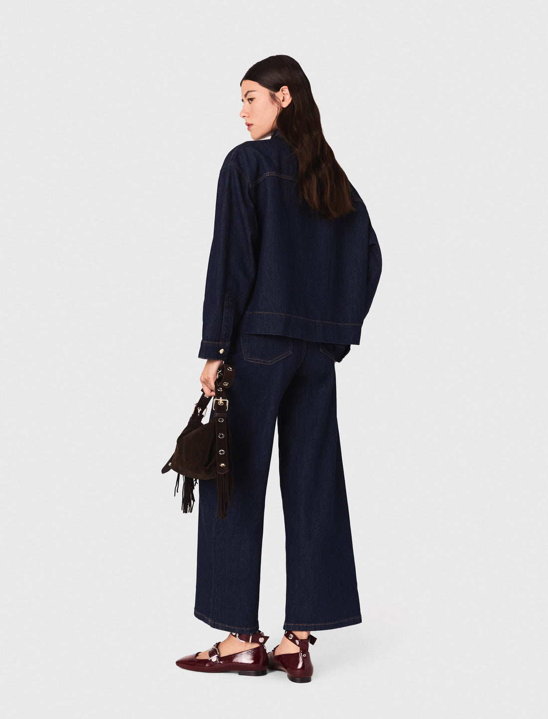 Camisa vaquera con lavallière