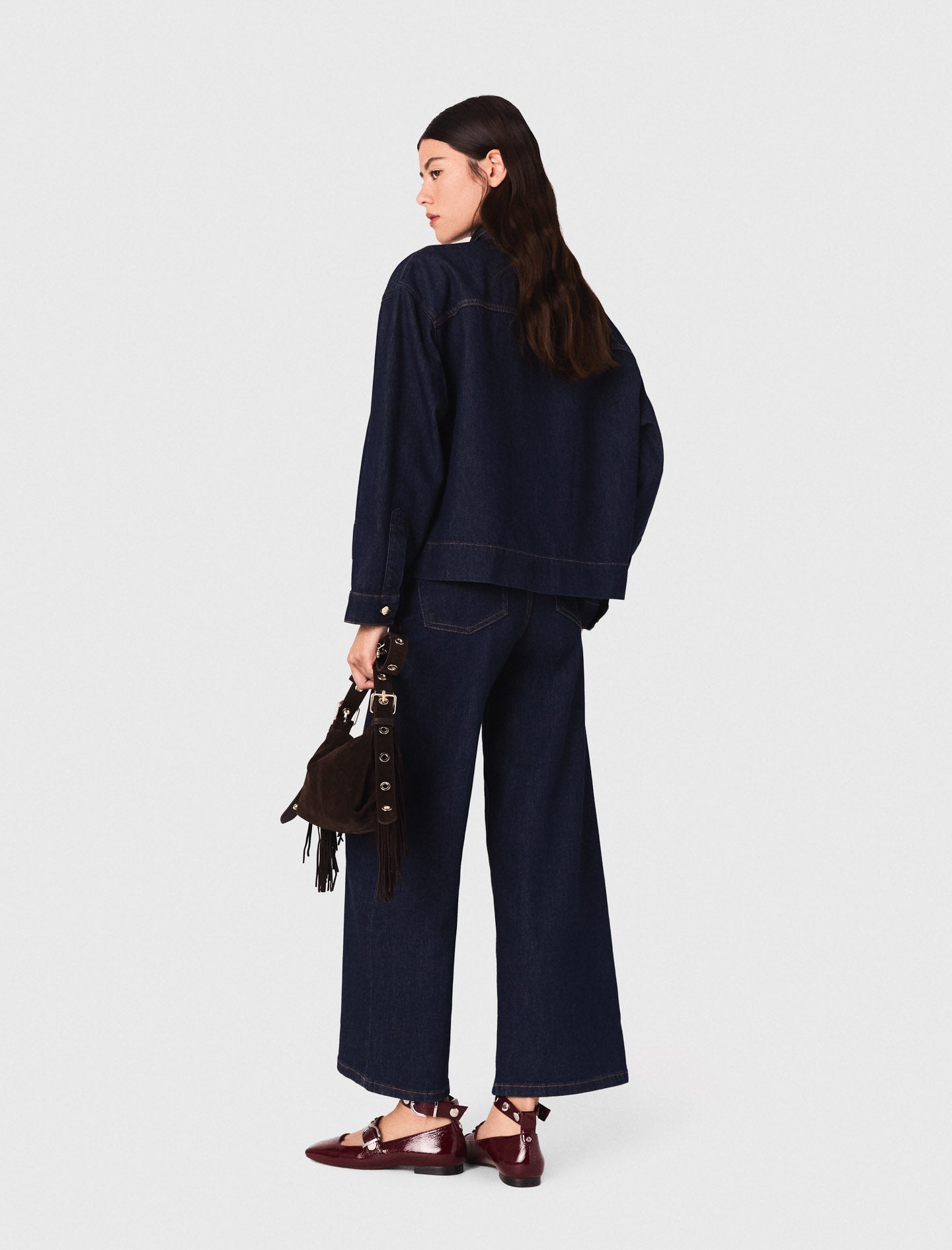 Camisa vaquera con lavallière