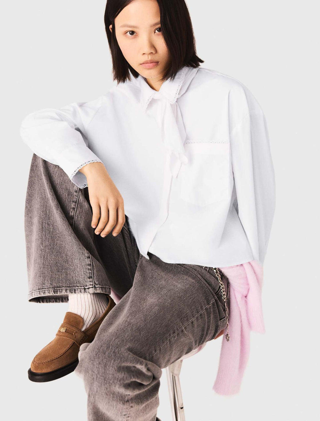 Camisa con cuello croquet