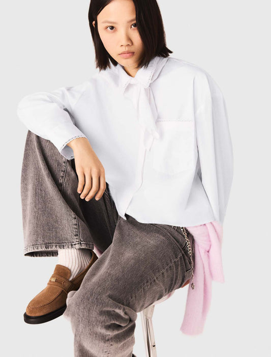 Camisa con cuello croquet