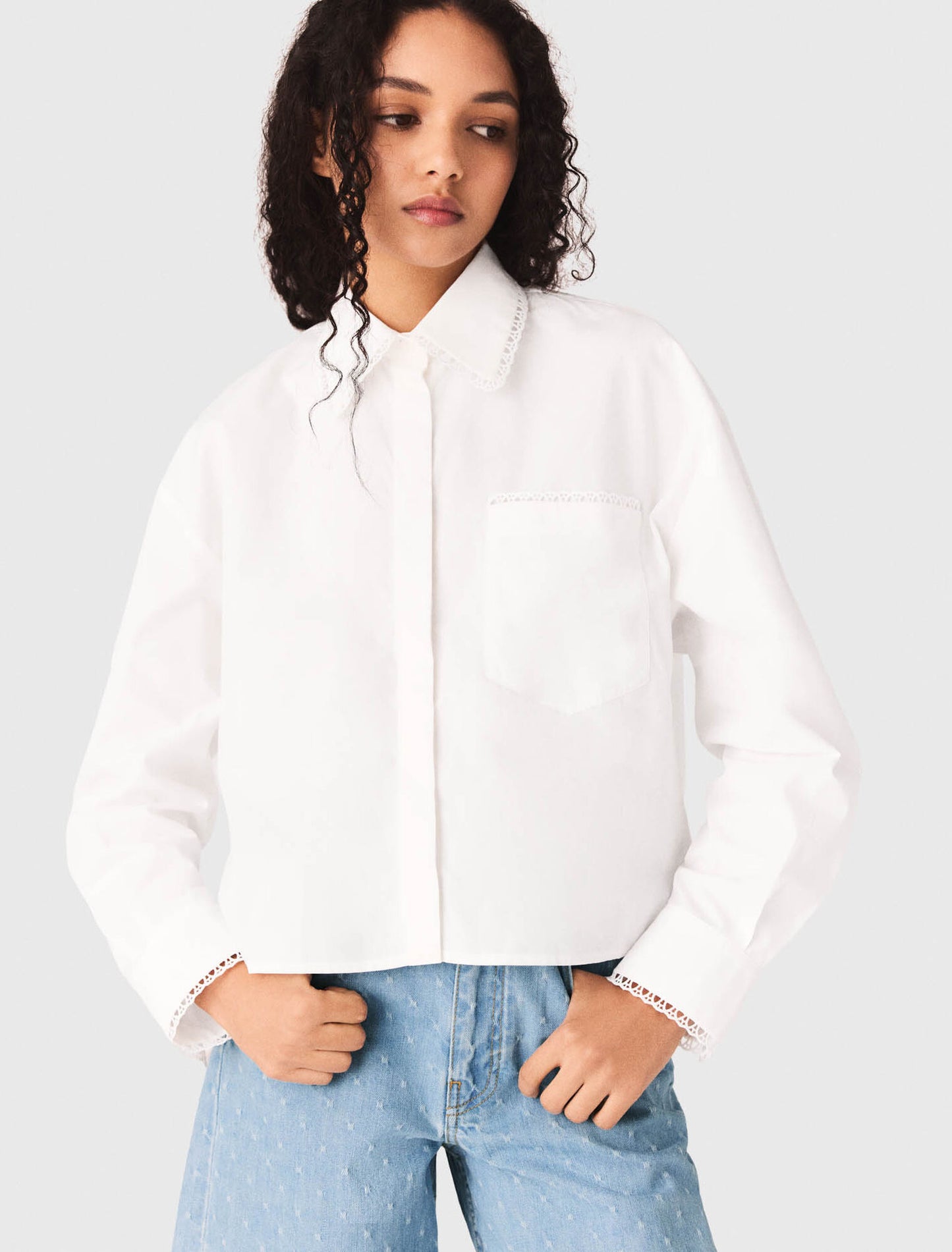 Camisa con cuello croquet