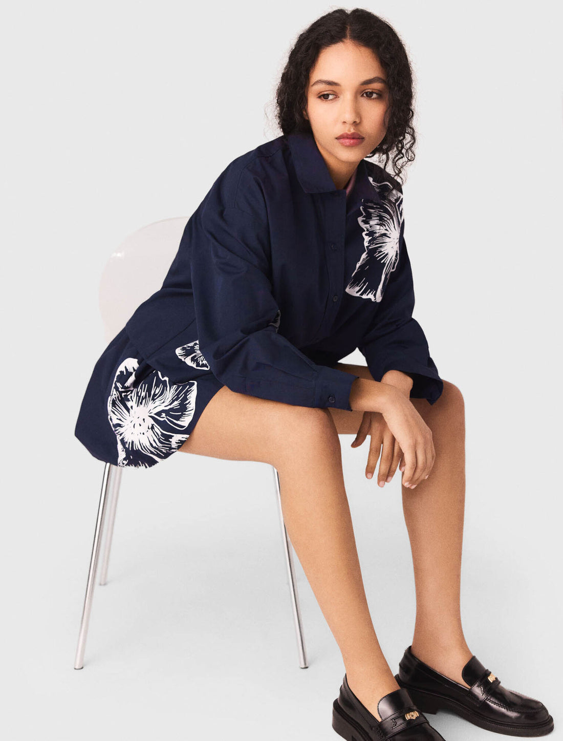 Camisa corta de algodón