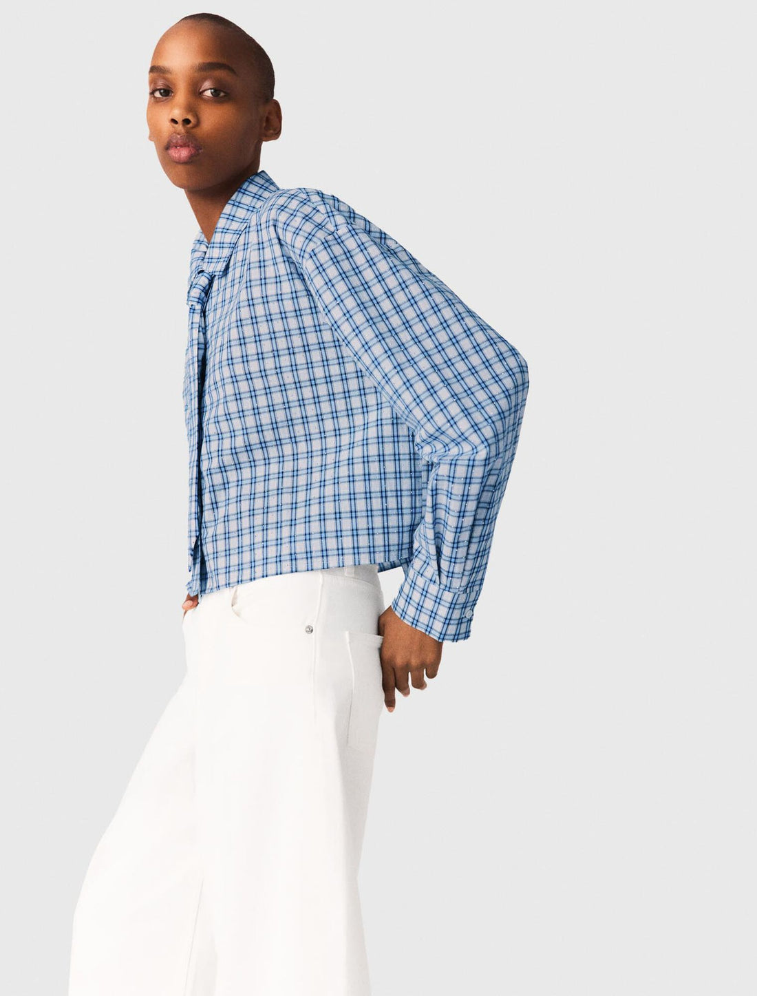 Camisa strass y corbata extraíble