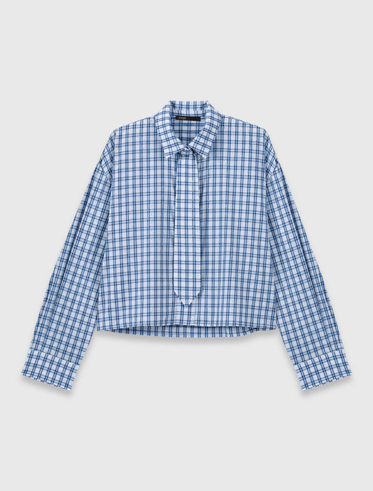 Camisa strass y corbata extraíble