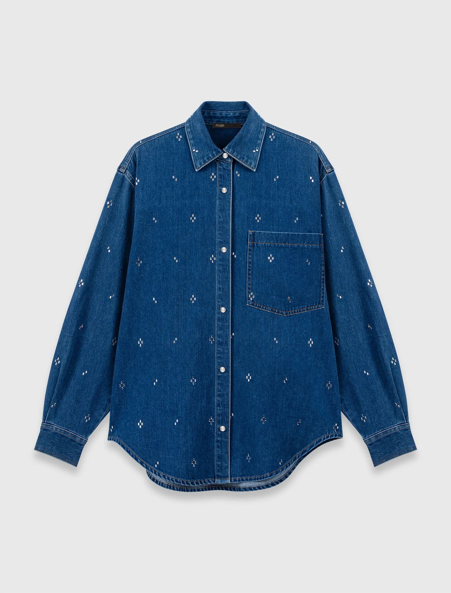 Camisa vaquera con strass