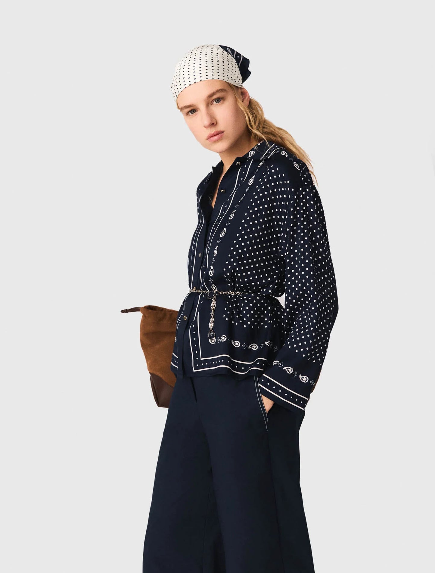 Camisa fluida estampada