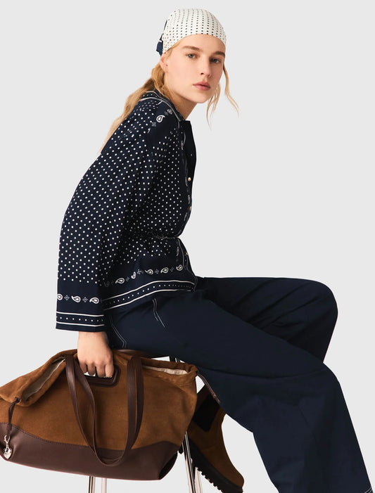 Camisa fluida estampada