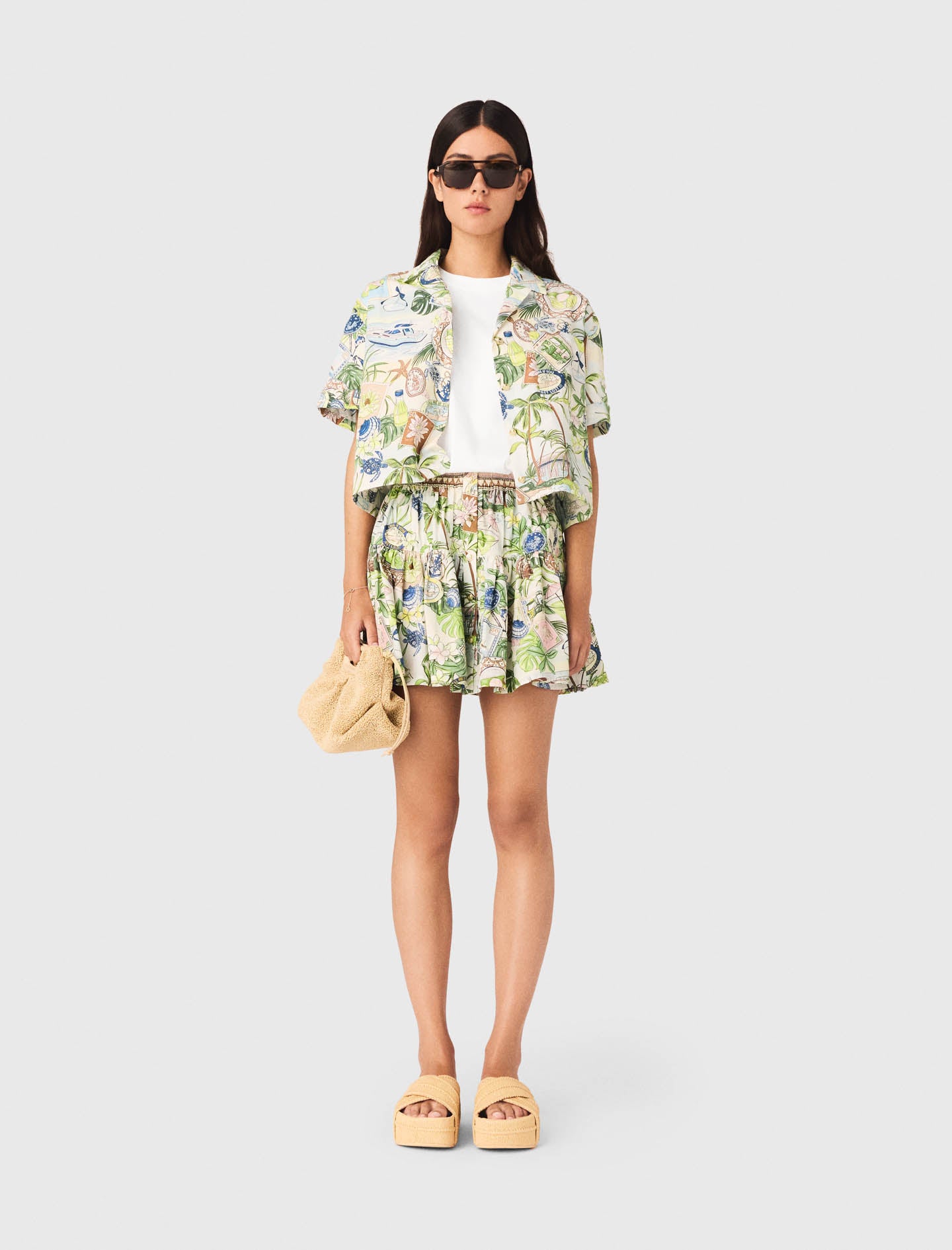 Camisa corta estampada