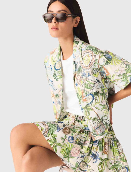 Camisa corta estampada