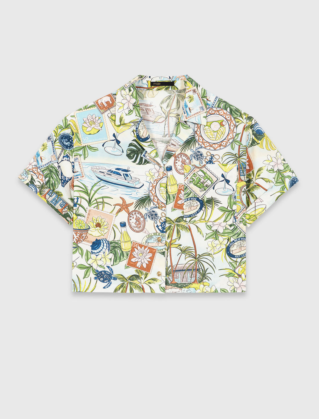 Camisa corta estampada