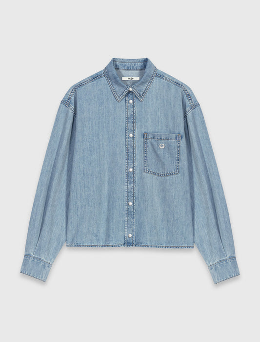 Camisa vaquera con logo