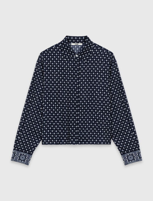 Camisa estampada con pedrería