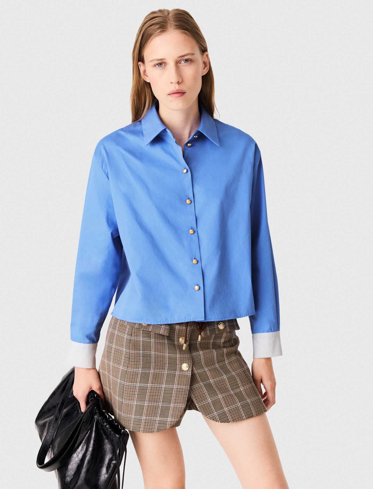 Camisa de algodón con lazo