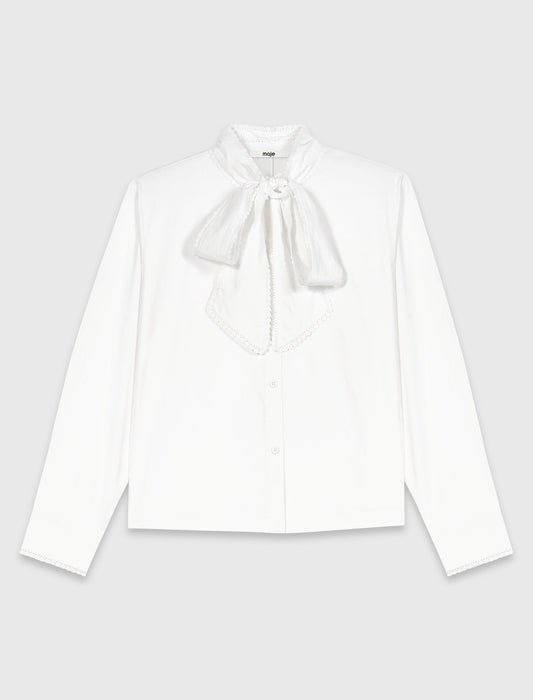 Camisa con lazo desmontable